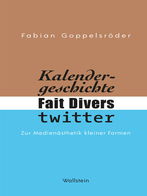 cover image of Kalendergeschichte, Fait Divers, Twitter.